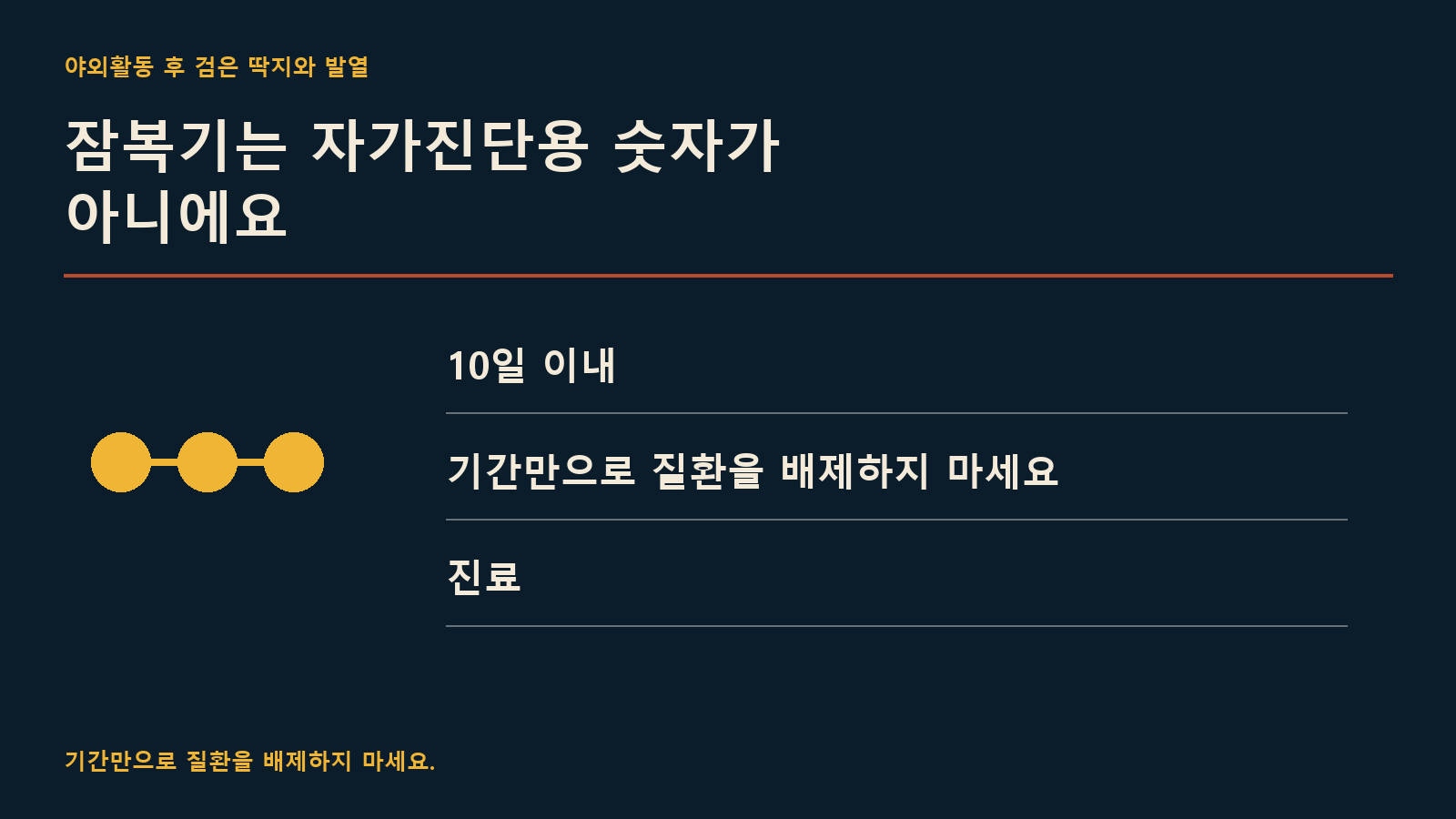 잠복기는 자가진단용 숫자가 아니에요